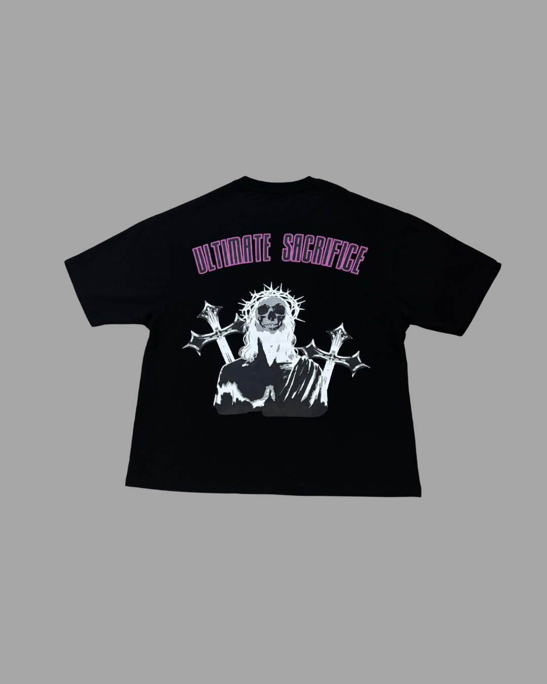 Ultimate Sacrifice Graphic oversized Tee – Black Edition